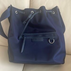 Longchamp string bag blue color, shoulder bag / cross body bag